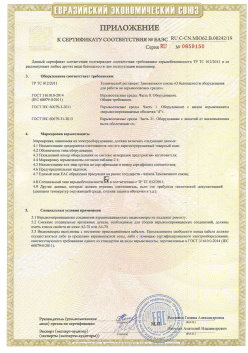 12.03.2015 Волжский - ЗАО СиБиСи(Япония) г.Москва. Приложение к сертификату Видеокамеры для систем охранного видеонаблюдения т.м.GANZ. ТР ТС 020/2011